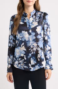 Anne Klein Floral Print Top
