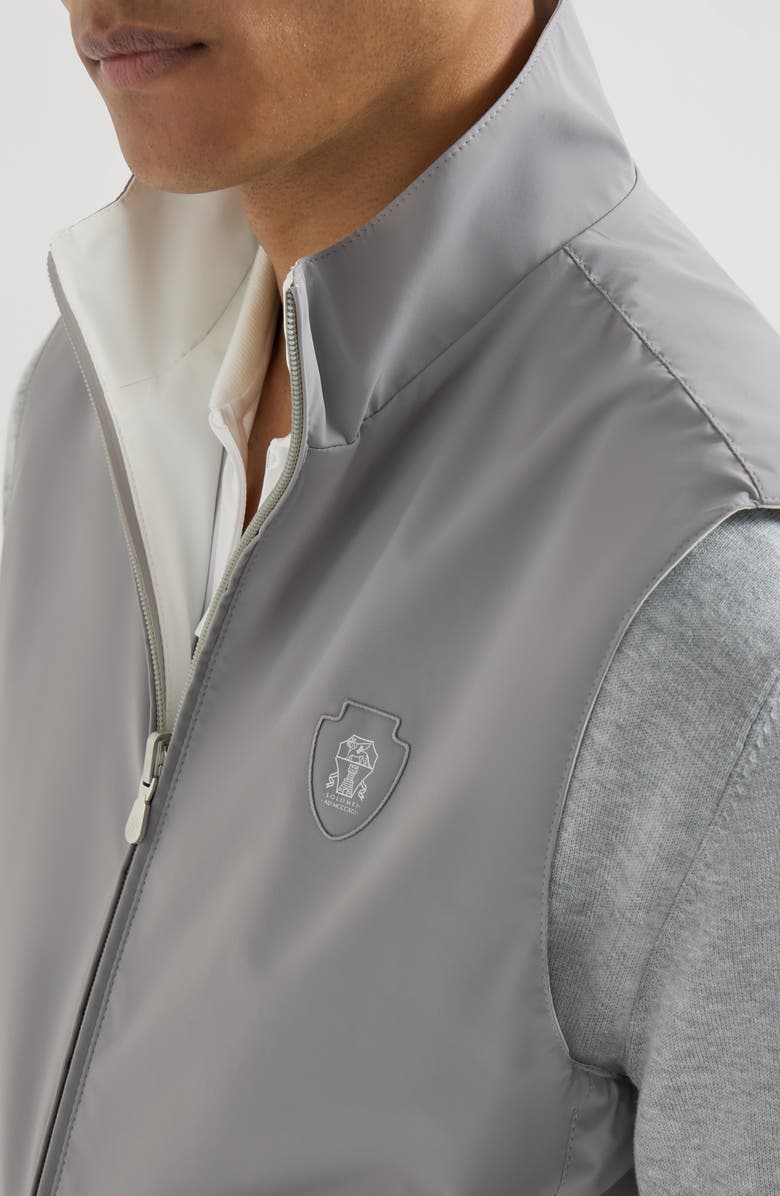 Brunello Cucinelli Reversible nylon vest, Alternate, color, Off-White