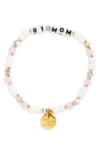 Little Words Project '#1 Mom' Beaded Stretch Bracelet