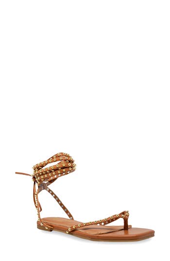 Chase & Chloe Chase And Chloe Eve Studded Ankle Wrap Sandal