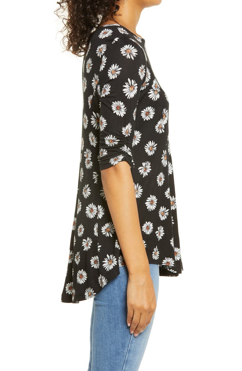 Bobeau Print Babydoll Top, Alternate, color,