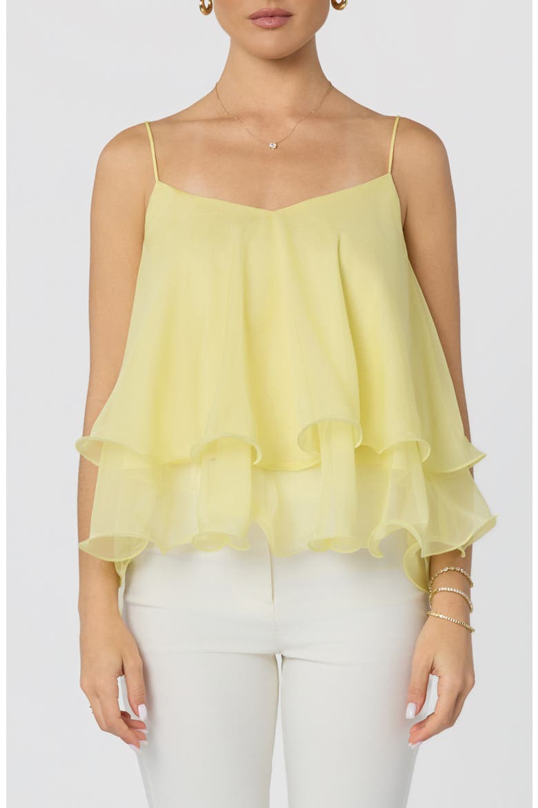 Kira Tiered Babydoll Top, Main, color, BUTTER YELLOW