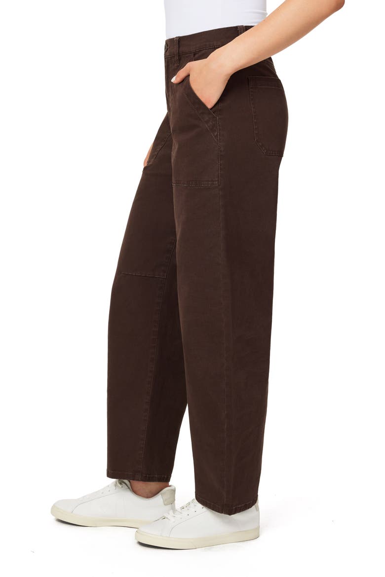 Relaxed Cargo Barrel Jeans, Alternate, color, CHOCOLATE TORTE