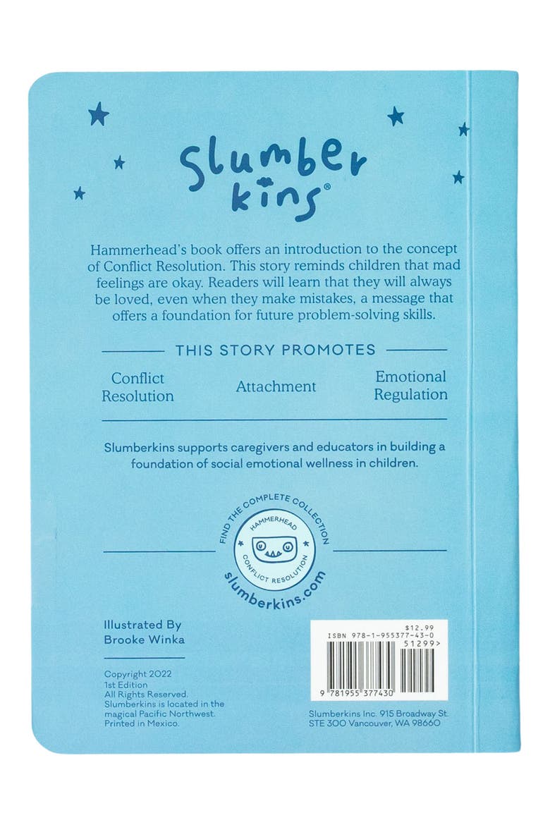 Hammerhead Shark Stuffed Animal & 'Hammerhead' Board Book, Alternate, color, BLUE