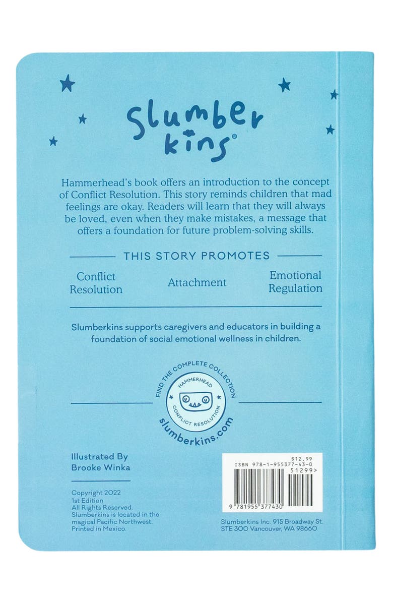 Slumberkins Hammerhead Shark Stuffed Animal & 'Hammerhead' Board Book, Alternate, color,