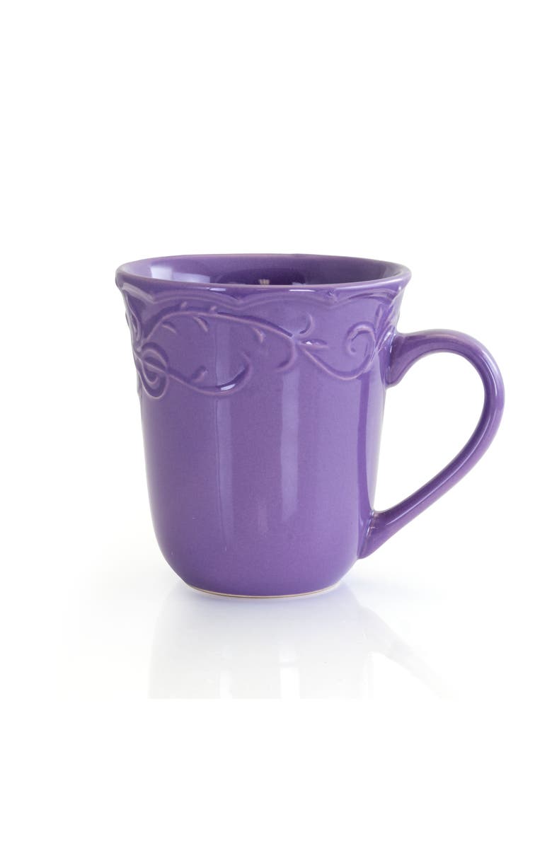 Elama Lilac Fields 16-Piece Dinnerware Set, Alternate, color, Purple