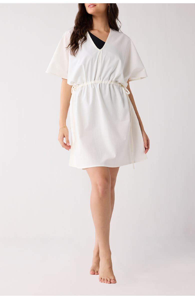Reistor Kaftan-style Beach Cover-up with Side Ties, Main, color, Striped Horizon