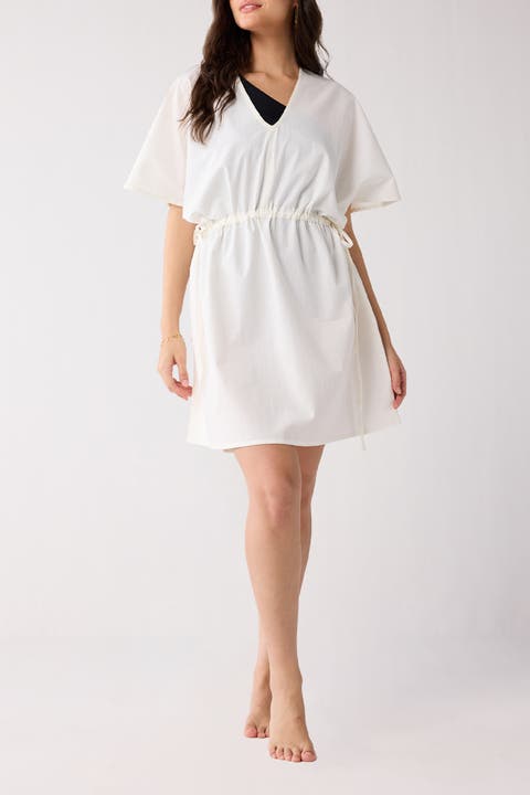 Kaftan-style Beach Cover-up with Side Ties