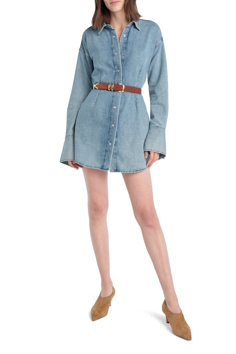 The Eyes On Me Denim Mini Shirtdress, Main, color, LEXINGTON