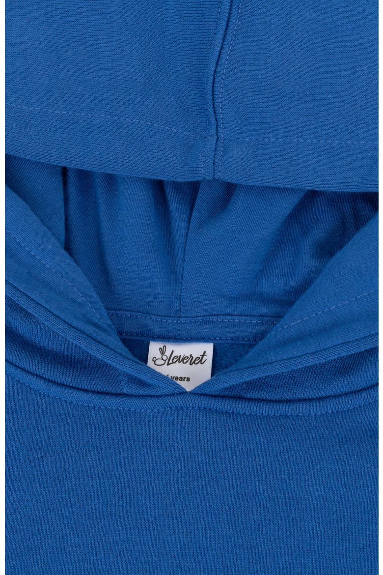 Kids Pullover Hoodie, Cotton Blend, Kangaroo Pocket, Solid Colors, Alternate, color, Royal Blue
