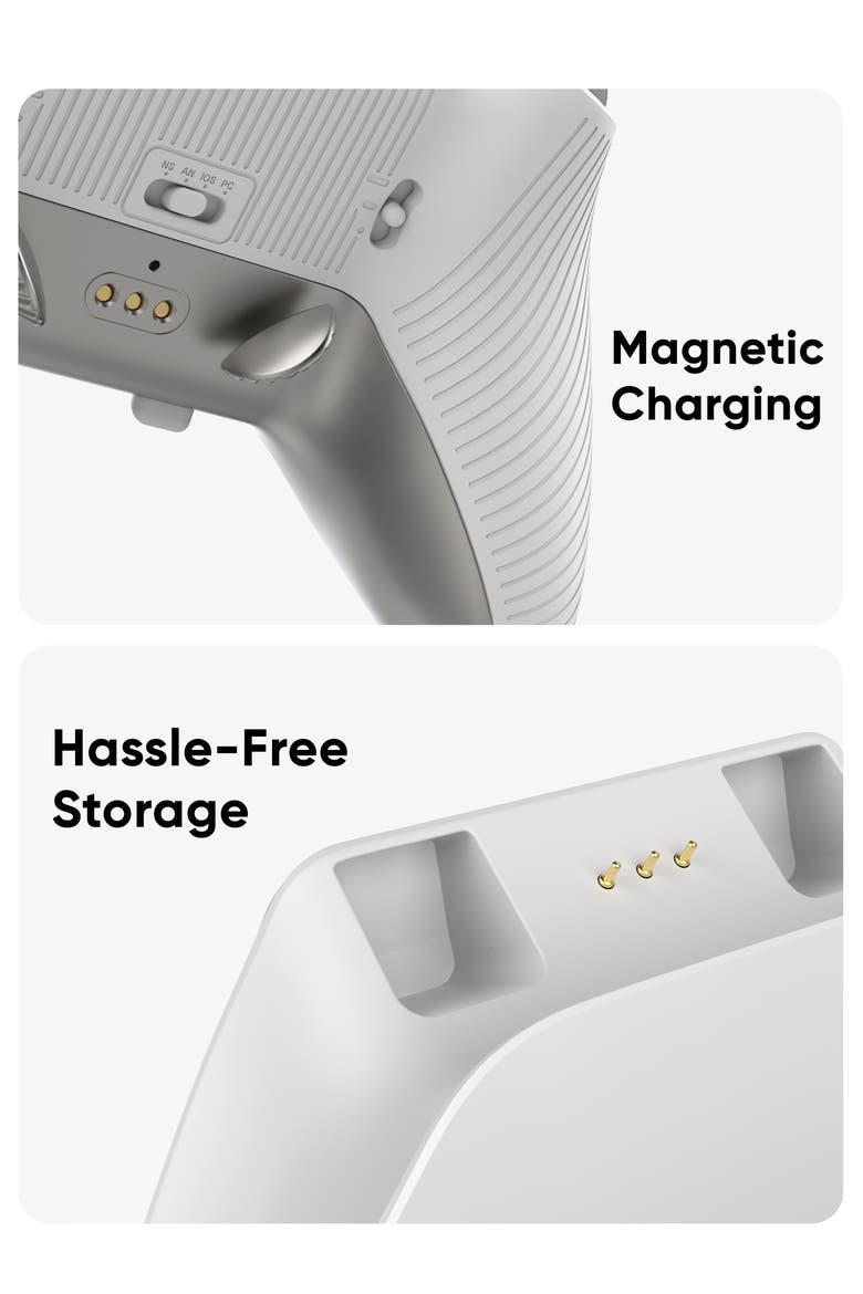Wireless Gaming Controller, Alternate, color, White