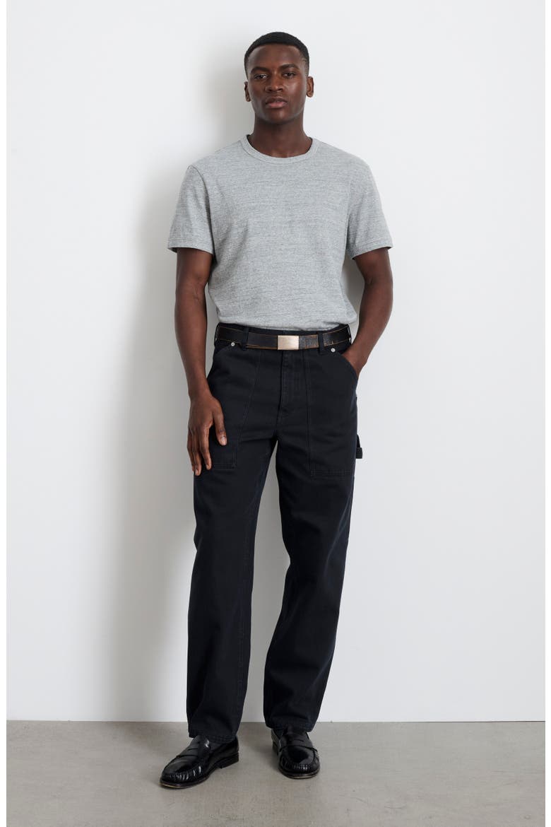 Recycled Cotton Painter Jeans, Alternate, color, WASHED BLACK