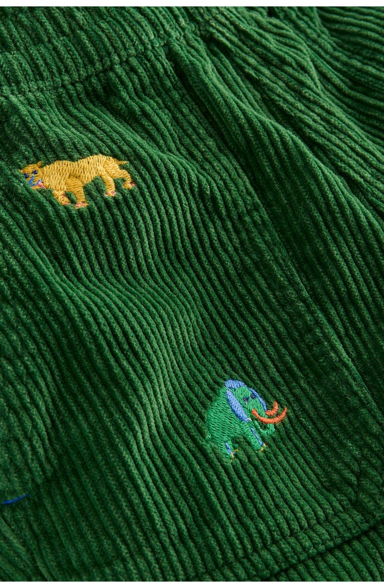 Mini Boden Kids' Dino Embroidered Corduroy Pull-On Pants, Alternate, color, Prehistoric Animals Embroidery