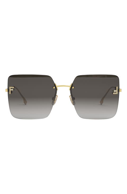 'Fendi First 59mm Geometric Sunglasses