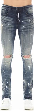 HVMAN Strat Ripped Super Skinny Jeans
