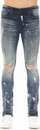 HVMAN Strat Ripped Super Skinny Jeans