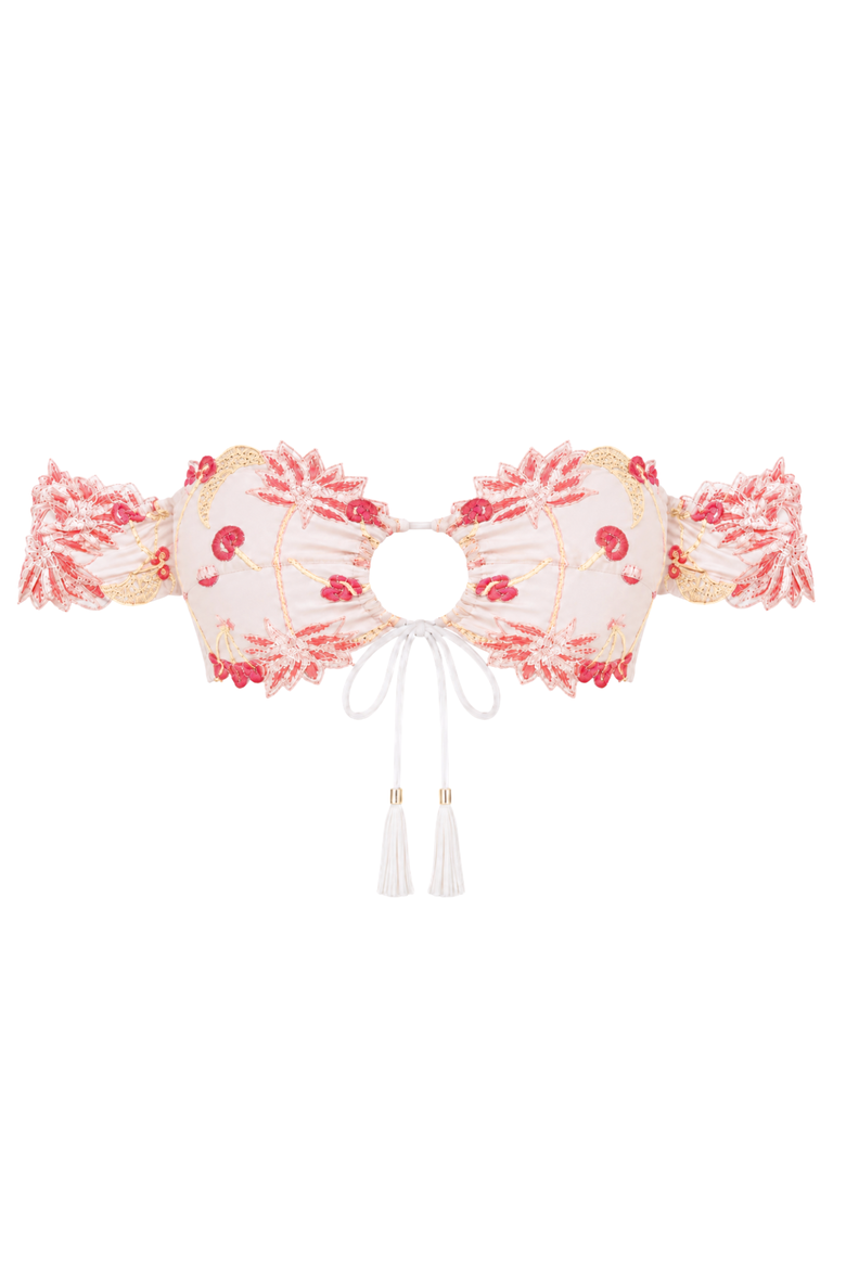 Lani Bikini Top, Main, color, White Cherry