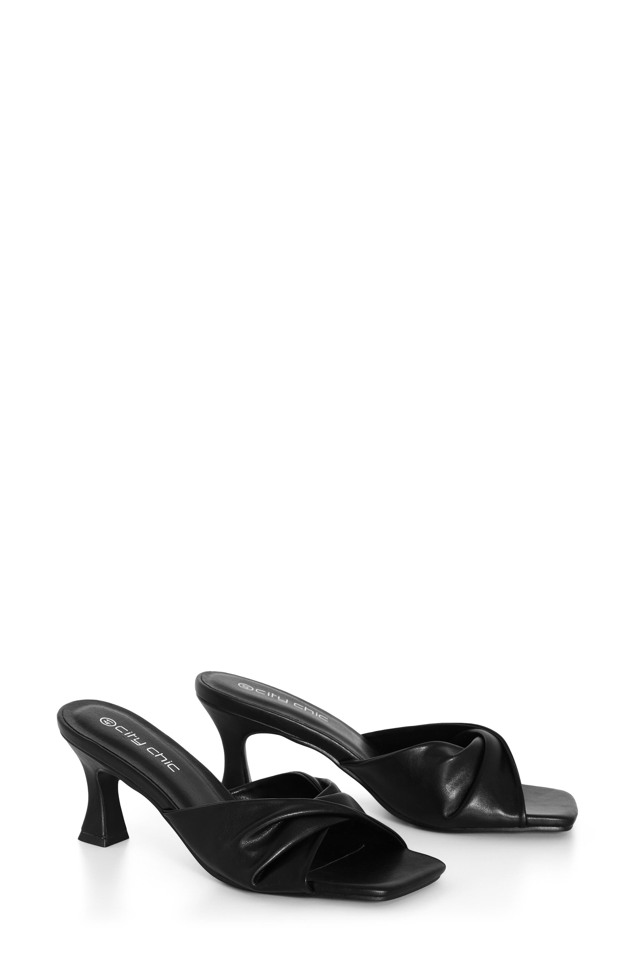 City Chic Rochelle Slide Sandal, Alternate, color, Black