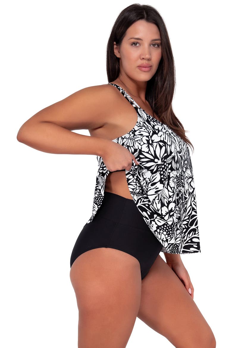 Sadie Tankini Swimsuit Top, Alternate, color, Caribbean Seagrass Texture