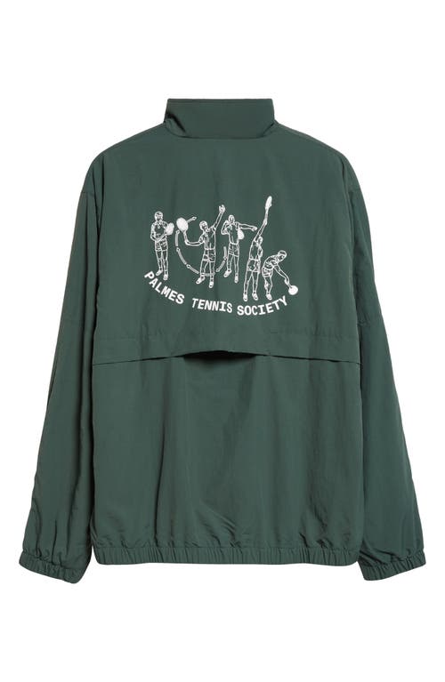 Palmes Practice Recycled Nylon Track Jacket In Green