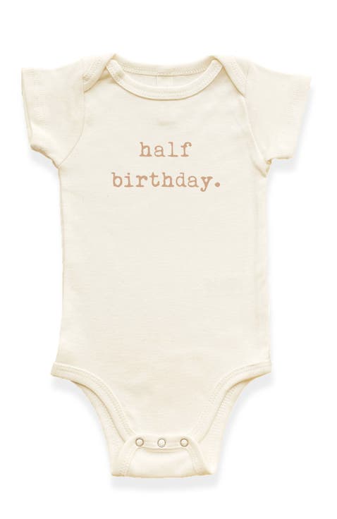 Half Birthday Organic Baby Bodysuit