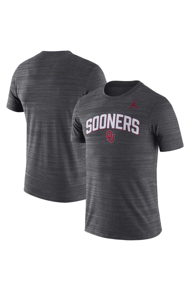Jordan Brand Men's Jordan Brand Black Oklahoma Sooners 2022 Game Day Sideline Velocity Performance T-Shirt, Main, color, Black