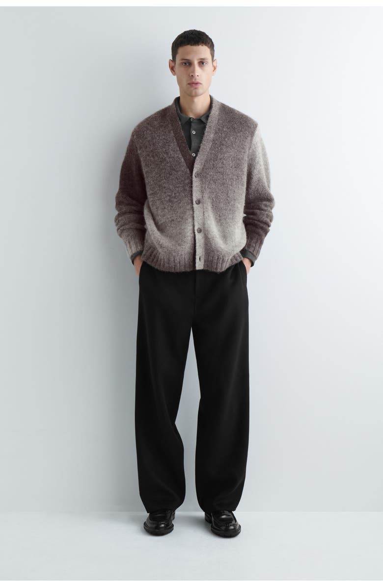 COS Degradé Alpaca-blend Cardigan, Alternate, color, Gray / Dégradé