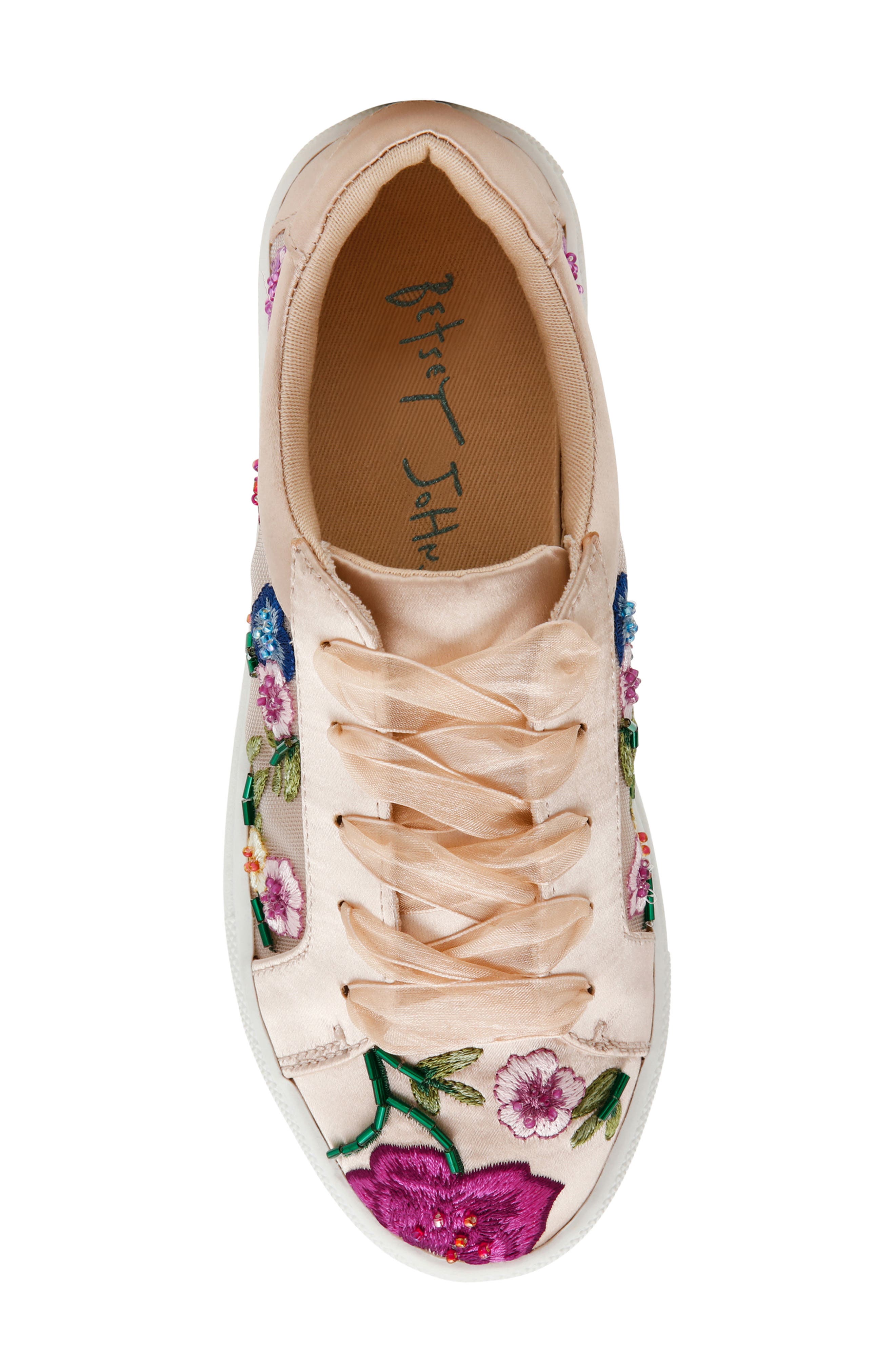Betsey Johnson Kids' Jayla Sneaker, Alternate, color, Blush Multi Floral