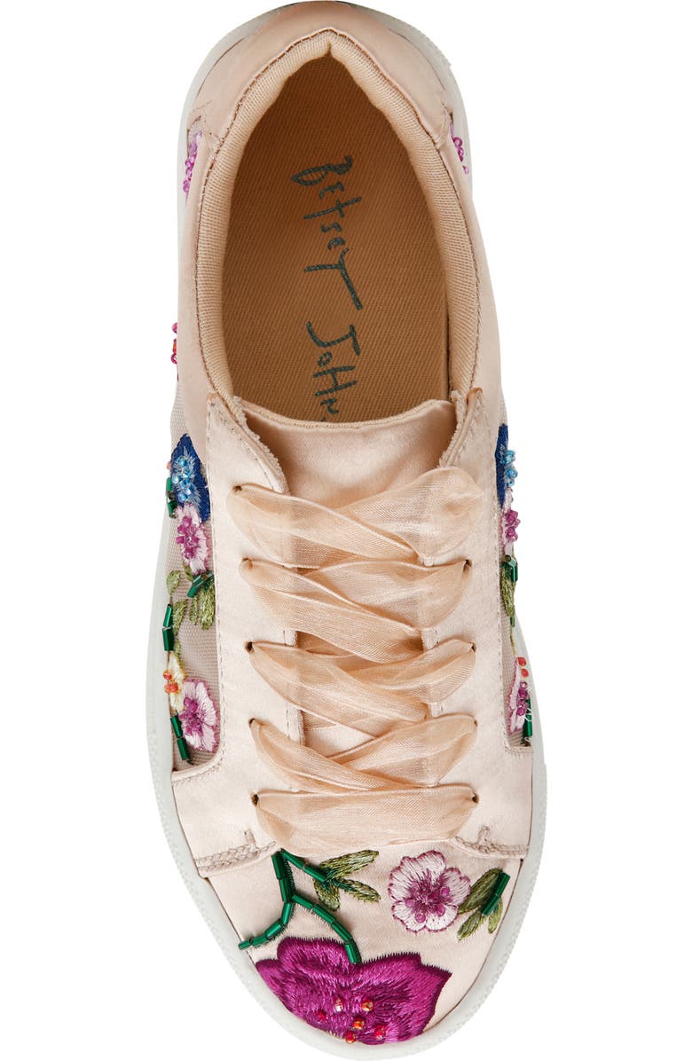 Betsey Johnson Kids' Jayla Sneaker, Alternate, color, Blush Multi Floral