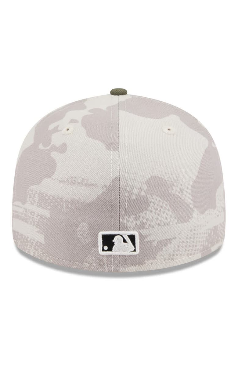 New Era Men's New Era Light Beige/Olive Toronto Blue Jays 2025 Armed Forces Day Low Profile 59FIFTY Fitted Hat, Alternate, color, Light Beige