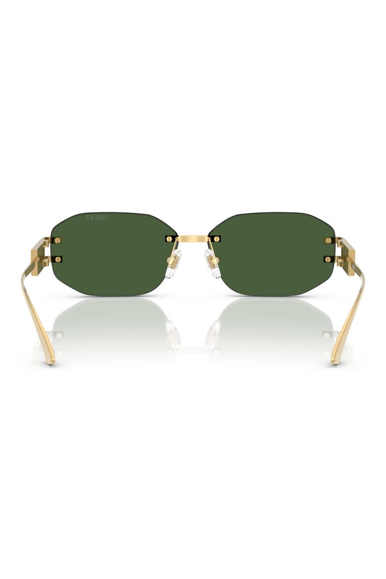 58mm Oval Sunglasses, Alternate, color, GOLD / DARK GREEN