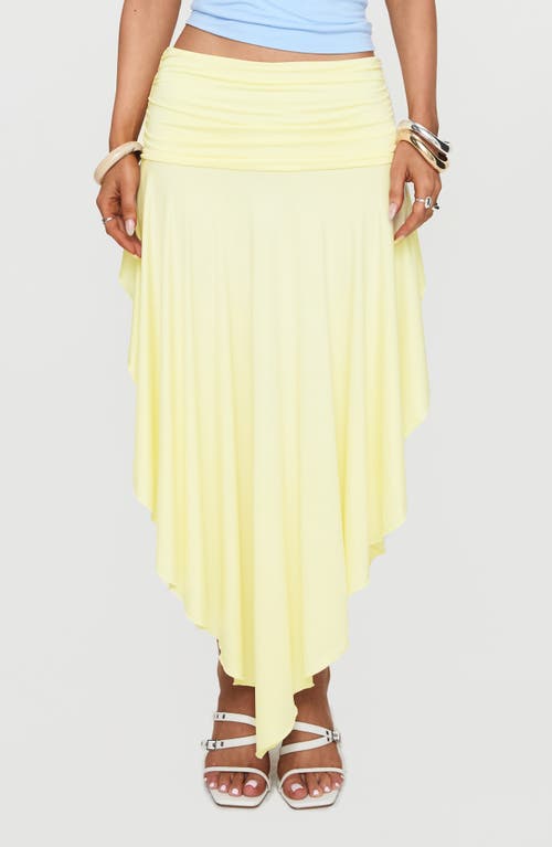 Princess Polly Symphonia Asymmetric Midi Skirt In Yellow
