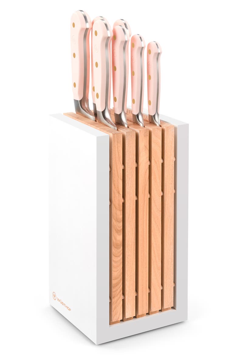 Classic 8-Piece Designer Knife Block Set, Alternate, color, LIGHT PINK