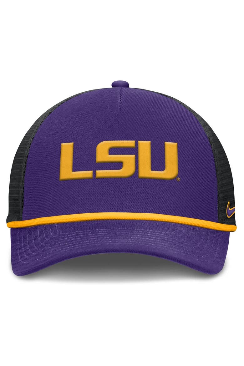 Men's Nike Purple LSU Tigers Rise Primetime Trucker Adjustable Hat, Alternate, color, Purple