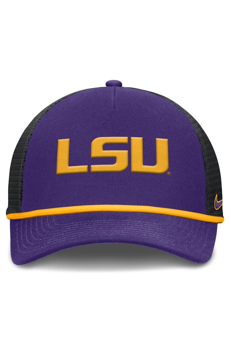 Nike Men's Nike Purple LSU Tigers Rise Primetime Trucker Adjustable Hat, Alternate, color, Purple