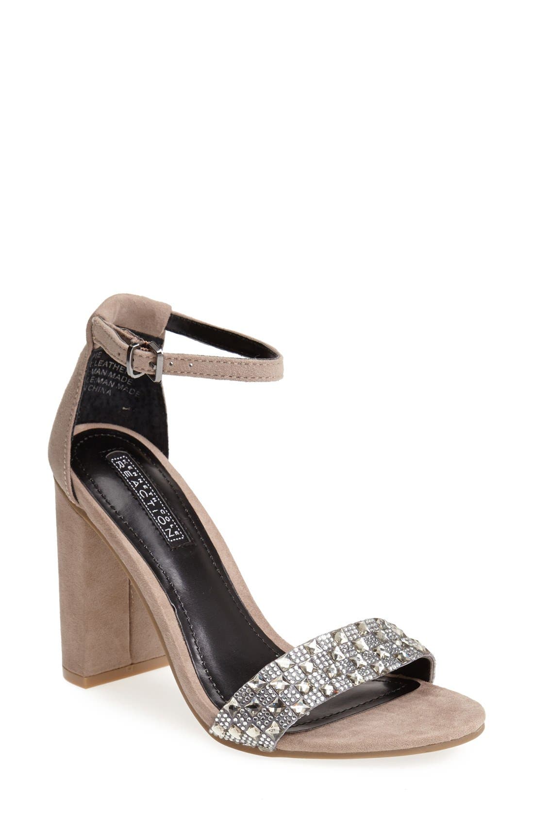 Kenneth Cole Reaction 'Tart Pie' Sandal, Main, color, TAUPE SUEDE