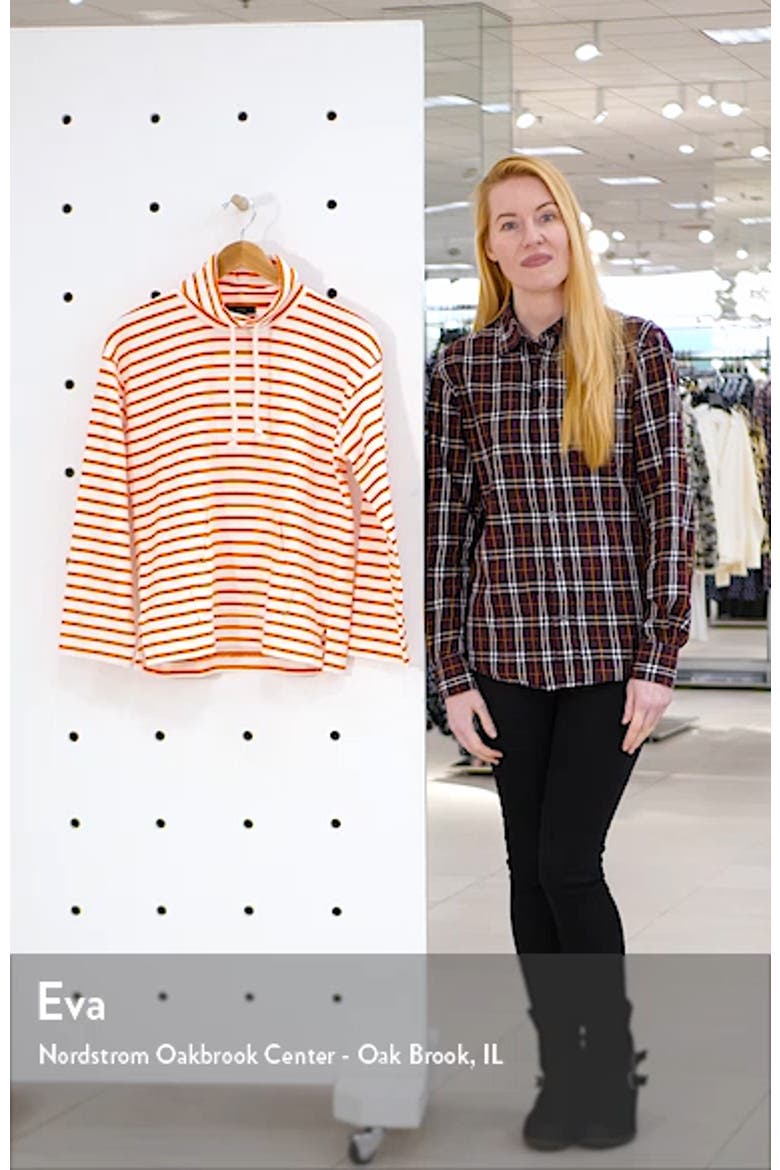 Stripe Mariner Cloth Funnel Neck Pullover video