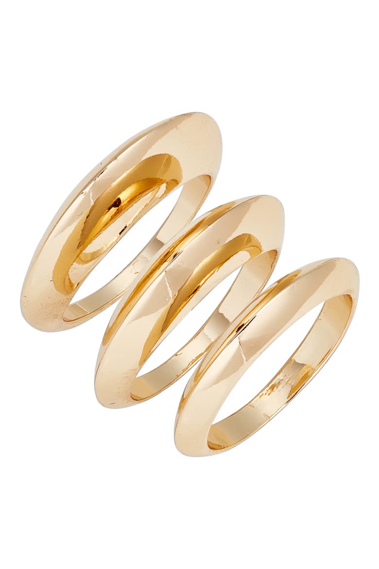 Knife Edge Set of 3 Rings, Main, color, GOLD