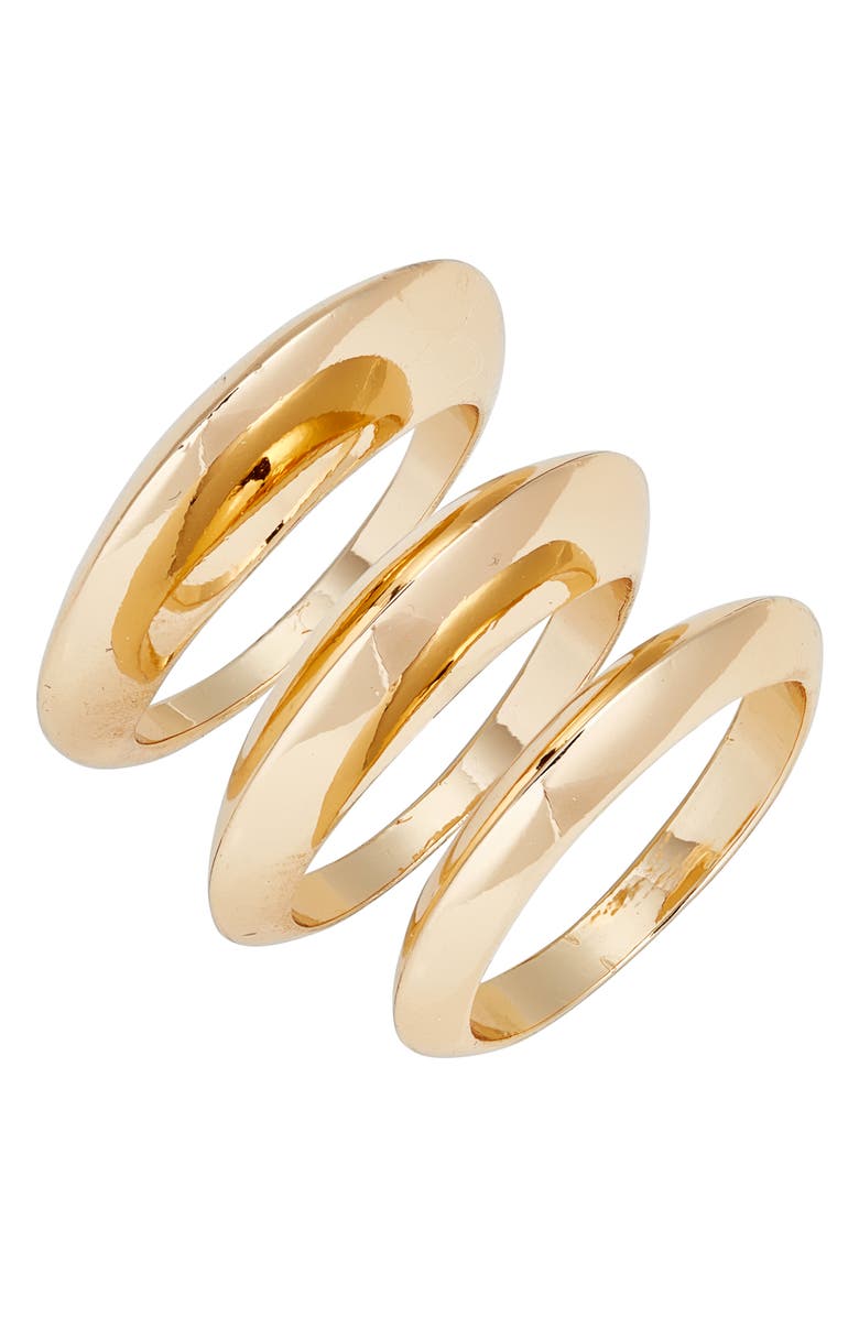 Open Edit Knife Edge Set of 3 Rings, Main, color, Gold