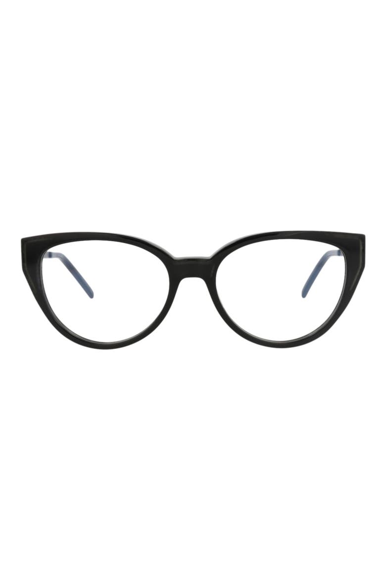 52mm Cat Eye Optical Frames, Main, color, BLACK BLACK TRANSPARENT
