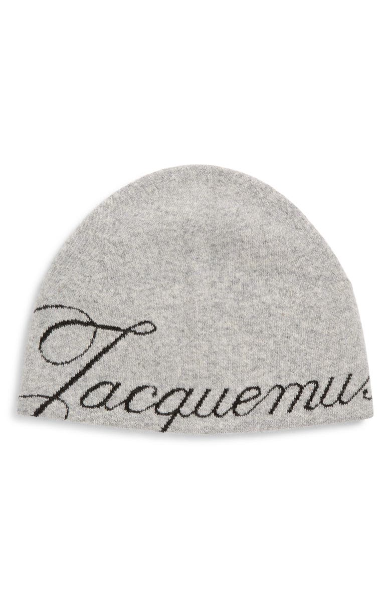 Jacquemus Le Bonnet Atelier Virgin Wool & Cashmere Beanie, Main, color, Grey