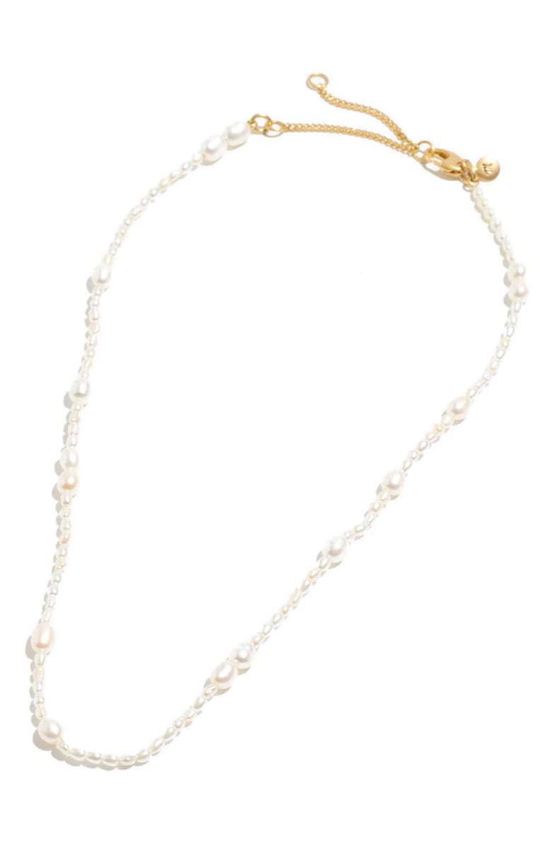 Madewell Mixed Pearl Beaded Choker Necklace, Main, color, 