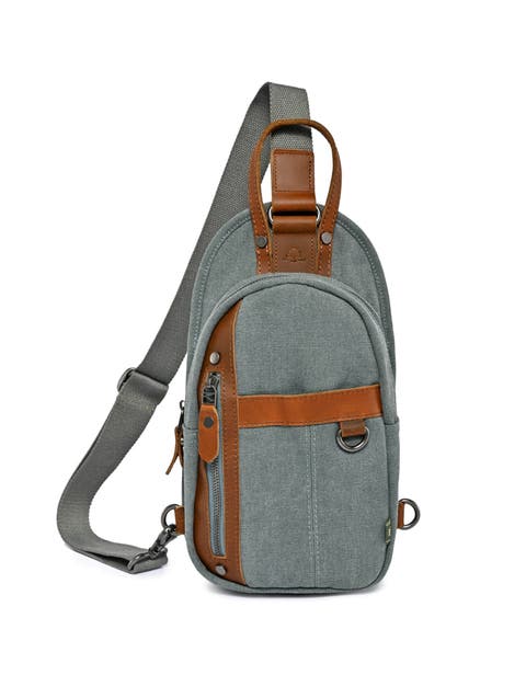 Agave Canvas Zip Sling Bag
