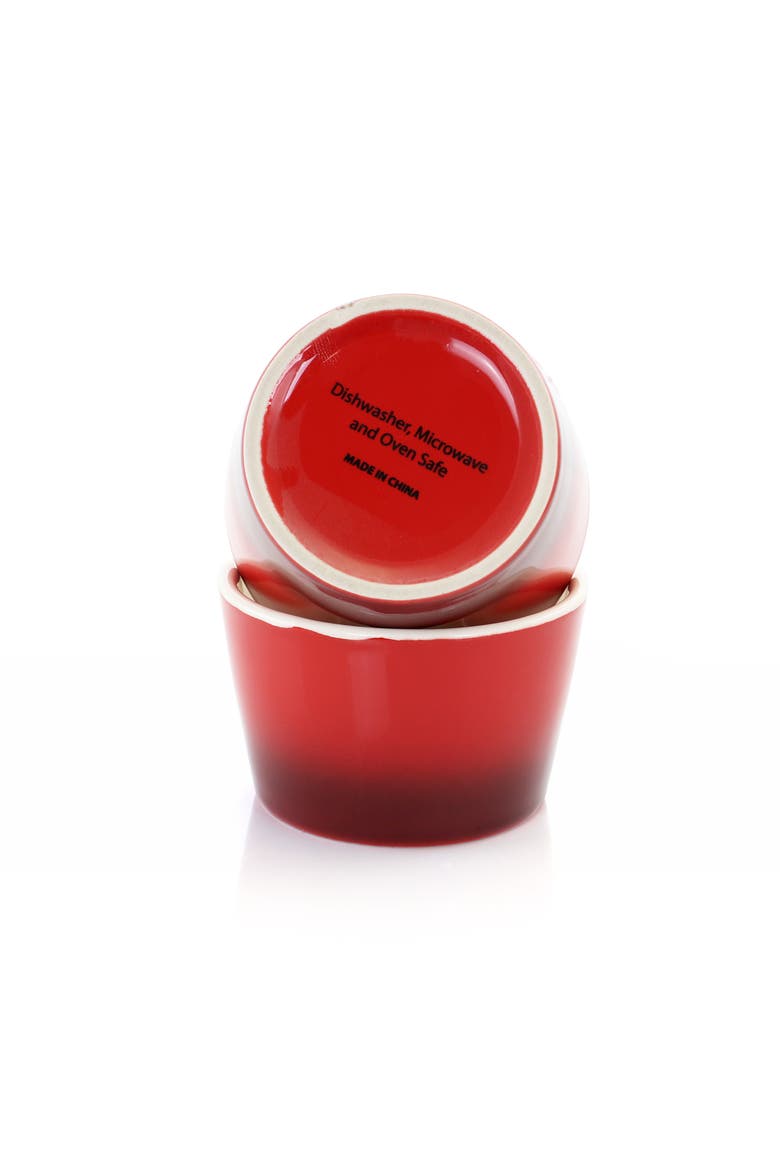 2 Piece 8 Ounce Stoneware Ramekin Set, Alternate, color, Red