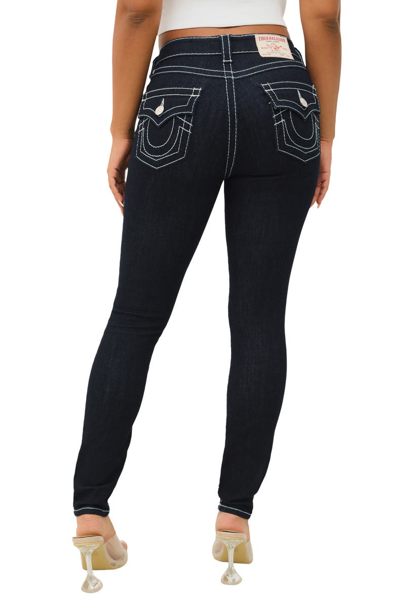 True Religion Jennie Curvy Skinny Jeans, Alternate, color, Body Rinse
