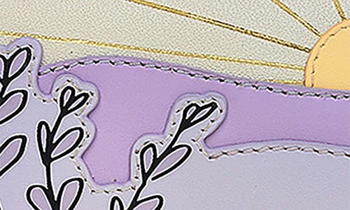 Radley Lavender Fields Medium Flapover Wallet In Gray