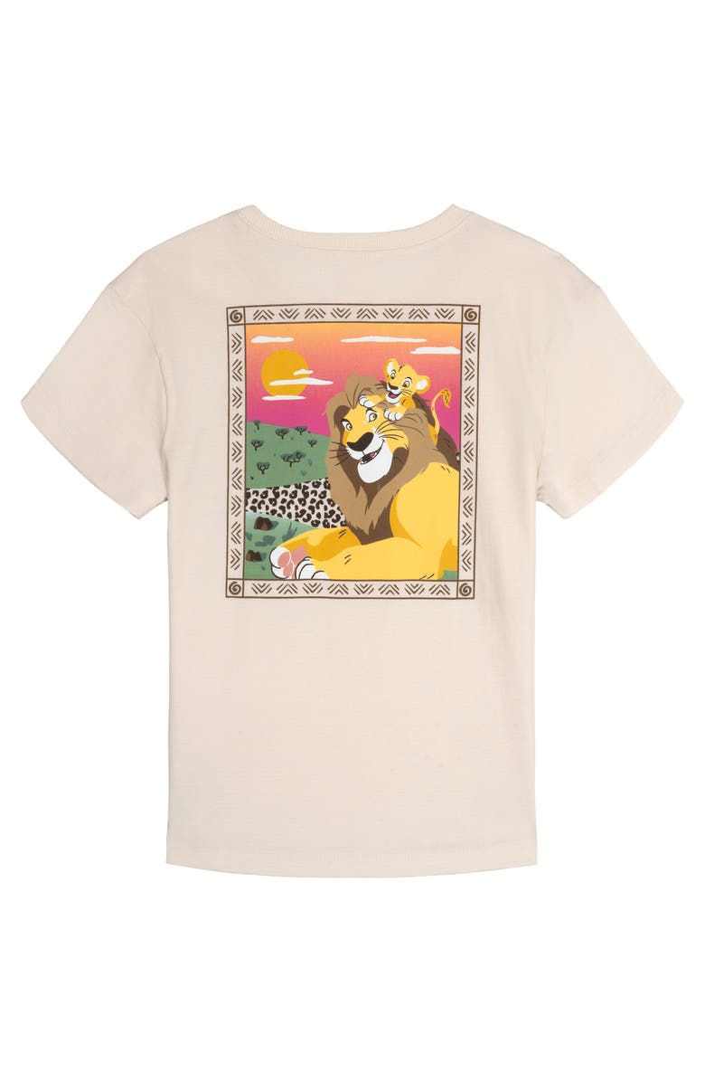 Disney Lion King 2-Piece T-Shirt and Bike Shorts Set, Alternate, color, Simba Mufasa Beige