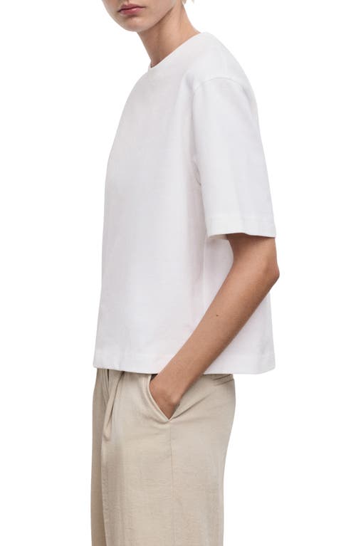 Mango Oversize Cotton T-shirt In White