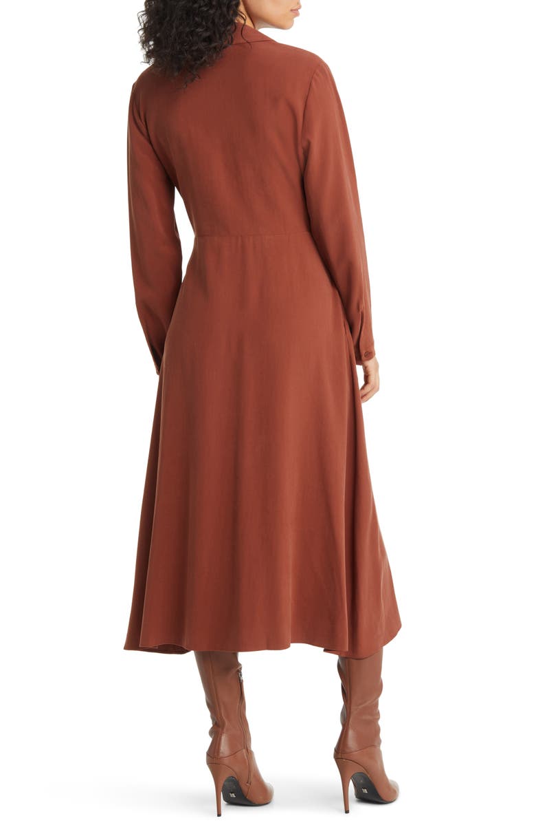 Nordstrom Long Sleeve A-Line Dress, Alternate, color, 