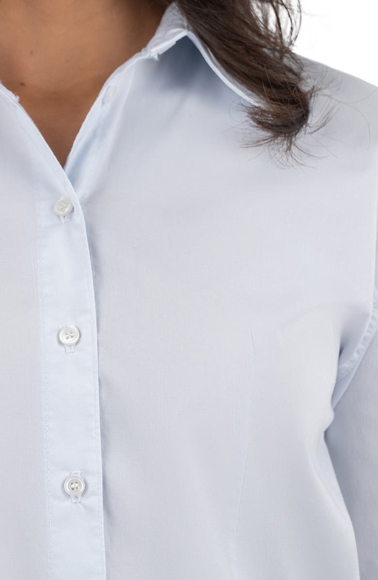 KUT from the Kloth Milla Crop Shirt, Alternate, color, Light Blue